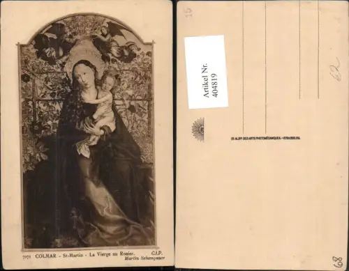 404819,Elsass Haut-Rhin Colmar St-Martin La Vierge au Rosier Maria m. Jesuskind