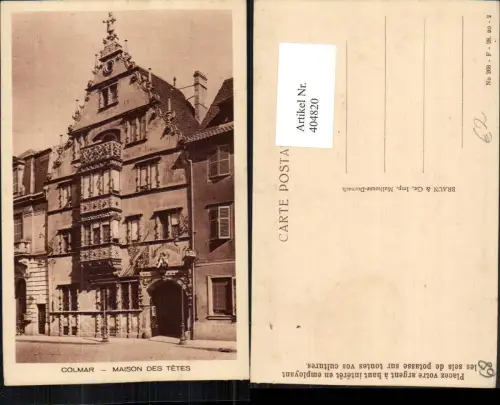 404820,Elsass Haut-Rhin Colmar Maison des Tetes Haus Erker