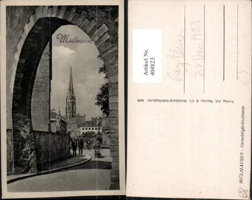 404823,Elsass Haut-Rhin Mulhouse Mülhausen Gerechtigkeitsstraße Straßenansicht