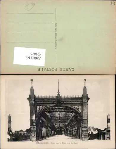 404826,Elsass Bas-Rhin Strasbourg Straßburg Pont sur le Rhin pres de Kehl Brücke