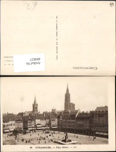 404827,Elsass Bas-Rhin Strasbourg Straßburg Place Kleber Platz Kirchen
