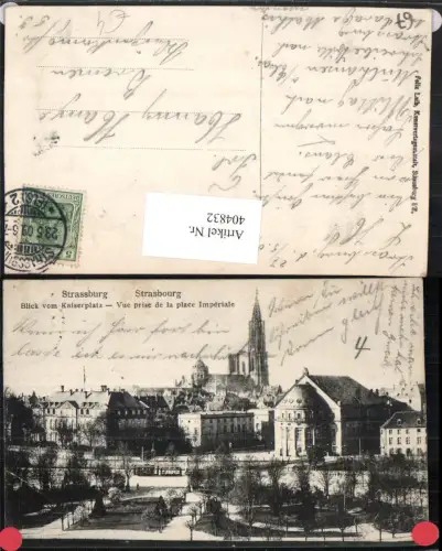 404832,Elsass Bas-Rhin Strasbourg Straßburg Teilansicht vom Kaiserplatz