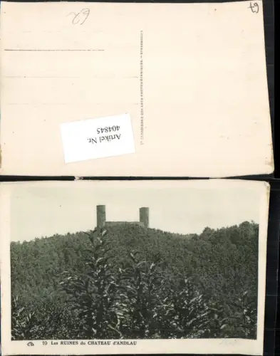 404845,Elsass Bas-Rhin Les Ruines du Chateau d'Andlau Schlossruine Türme
