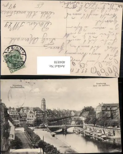 404858,Elsass Bas-Rhin Strasbourg Straßburg Quai des bateliers Schiffleutstaden