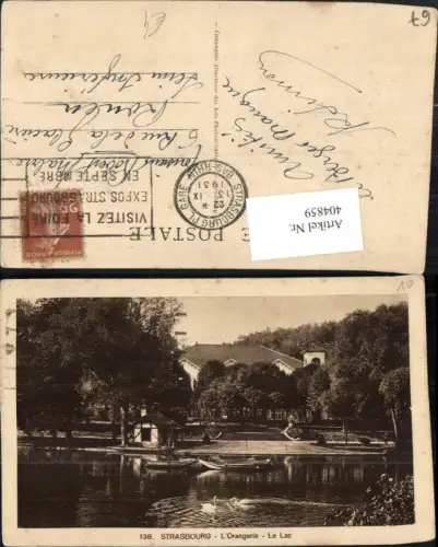 404859,Elsass Bas-Rhin Strasbourg Straßburg L'Orangerie Le Lac See