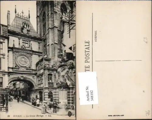 348182,Haute-Normandie Seine-Maritime Rouen La Grosse Horloge Uhr Tor