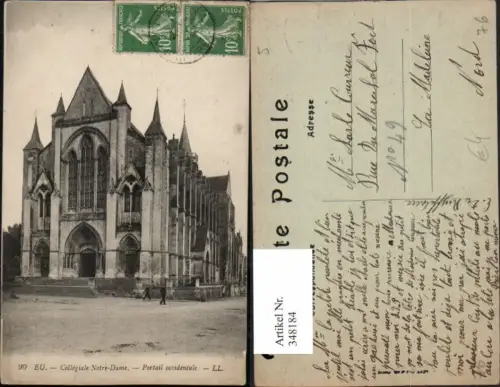 348184,Haute-Normandie Seine-Maritime Eu Collegiale Notre-Dame Portail occidentale Kollegium