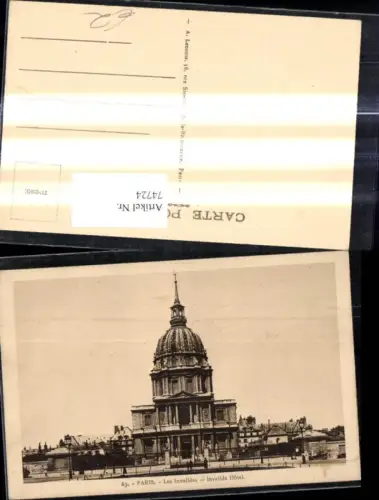 74724,Paris Les Invalides Invalids Hotel Kirche