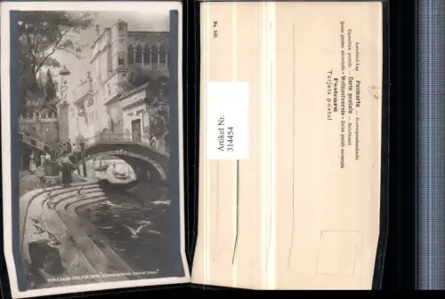 314454,Künstler AK Paris Salon P. De Frick Venise la rouge coin de Canal Brücke