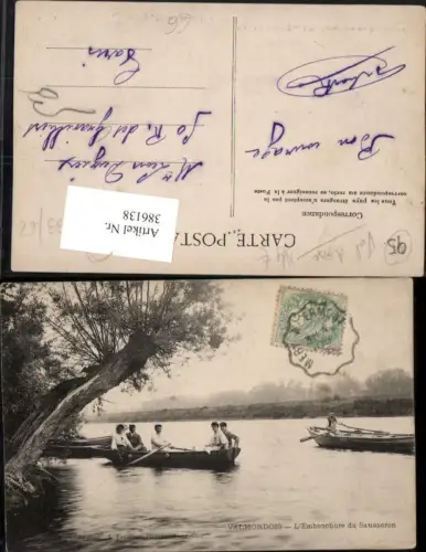 386138,Ile-de-France Val-Oise Valmondois L'Embouchure du Sausseron Ruderboote Boote