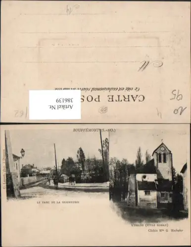 386139,Ile-de-France Val-Oise Bouffemont Parc de la Seigneurie Eglise Kirche Mehrbildkarte