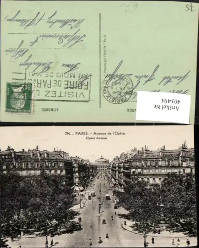 403494,Ile-de-France Paris Avenue de l'Opera Straßenansicht