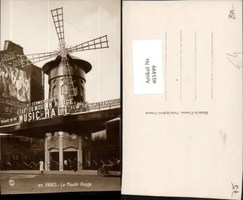 403499,Ile-de-France Paris Le Moulin Rouge Variete Rote Mühle Windmühle