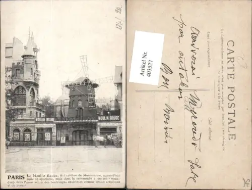 403527,Ile-de-France Paris Le Moulin Rouge Variete Rote Mühle Windmühle