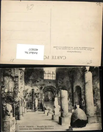403837,Ile-de-France Paris Musee de Cluny Interieur du Palais des Thermes Innenansicht