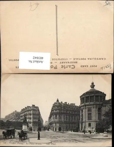 403842,Ile-de-France Paris La Place d'Iena Platz Straßenansicht