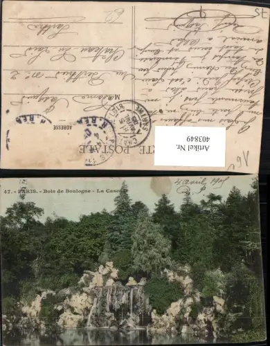 403849,Ile-de-France Paris Bois de Boulogne La Cascade Wasserfall