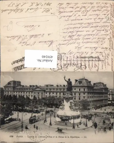 459240,Ile-de France Paris Caserne du Chateau d Eau et la Square de la Republique