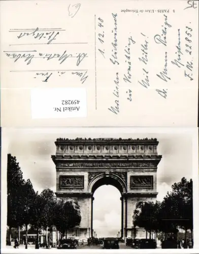 459282,Ile-de France Paris L Arc de Triomphe Triumphbogen