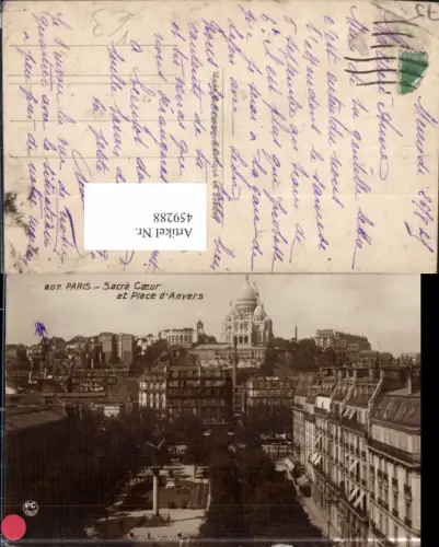 459288,Ile-de France Paris Sacre Coeur et Place d Anvers pub P. C. Paris