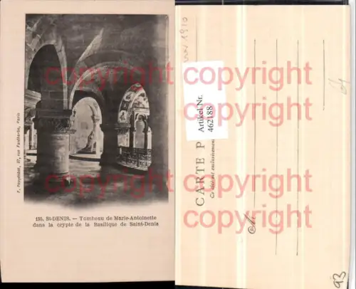 462188,Ile-de-France Seine-Saint-Denis St-Denis Tombeau Marie-Antoinette Grabmal