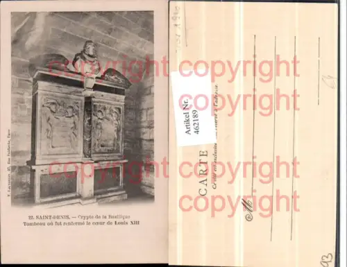 462189,Ile-de-France Seine-Saint-Denis St-Denis Crypte Tombeau Louis XIII Grabmal