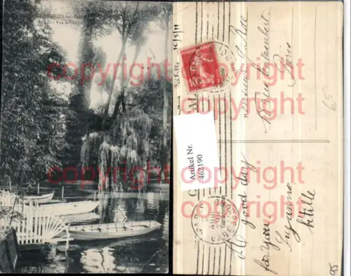 462190,Ile-de-France Val-Oise Enghien-les-Bains Lac See Boote Partie
