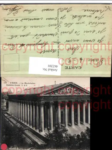 462201,Ile-de-France Paris La Madeleine Kirche Säulen