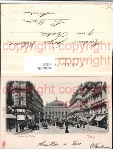 462210,Ile-de-France Paris Avenue de Opera Straßenansicht Oper