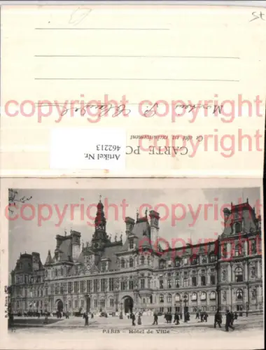 462213,Ile-de-France Paris Hotel de Ville Rathaus