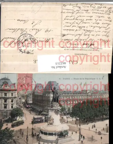 462215,Ile-de-France Paris Place de la Republique Platz Monument
