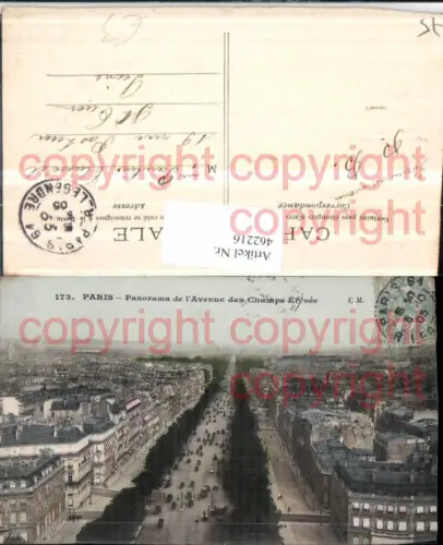 462216,Ile-de-France Paris Panorama Avenue Champs Elysee Straße