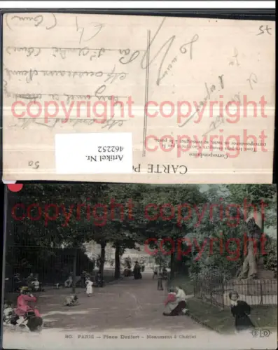 462252,Ile-de-France Paris Place Denfert Monument Charlet