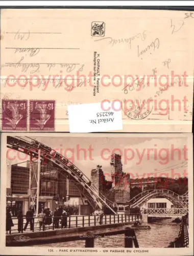 462255,Ile-de-France Paris Exposition Internationale 1937 Parc Attractions Passage Cyclone