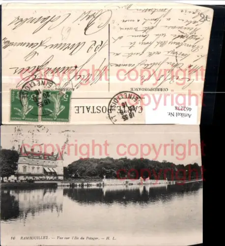 462278,Ile-de-France Yvelines Rambouillet Vue sur Ile du Potager Schloss