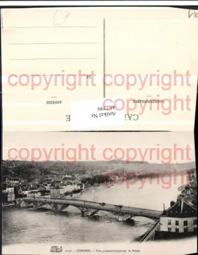 462299,Ile-de-France Essonne Corbeil Vue panoramique sur la Seine Brücke