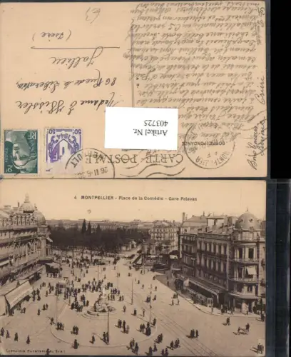 403725,Languedoc-Roussillon Herault Montpellier Place de la Comedie Gare Palavas Platz