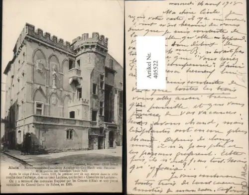 405522,Languedoc-Roussillon Gard Alais Restauration de Auberge du Coq-Hardi avec escalier