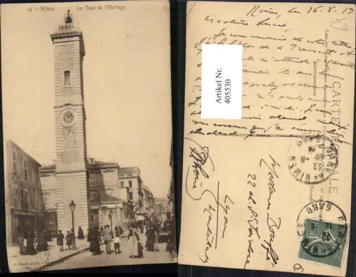 405530,Languedoc-Roussillon Gard Nimes La Tour de l'Horloge Uhrturm Turm