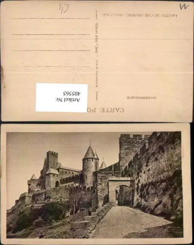 405565,Languedoc-Roussillon Aude Cite de Carcassonne Porte d'Aude Tor Türme