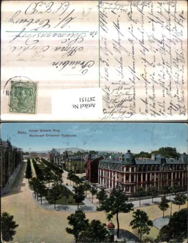 287151,Metz Boulevard Empereur Guillaume Kaiser Wilhelm Ring