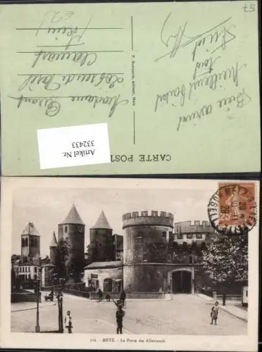 332433,Lothringen Moselle Metz La Porte des Allemands Tor Türme