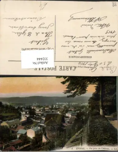 332444,Lothringen Vosges Epinal Vue prise du Chateau Teilansicht