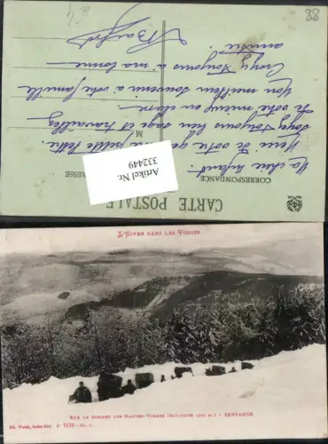 332449,Lothringen Vosges Sur le Sommet des Hautes-Vosges Servance Winterbild