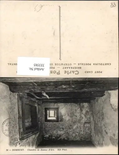 333585,Lothringen Vosges Domremy Chambre de Jeanne d'Arc Zimmer Innenansicht