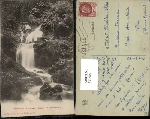 333586,Lothringen Vosges Gerardmer Cascade de Charlemagne Wasserfall