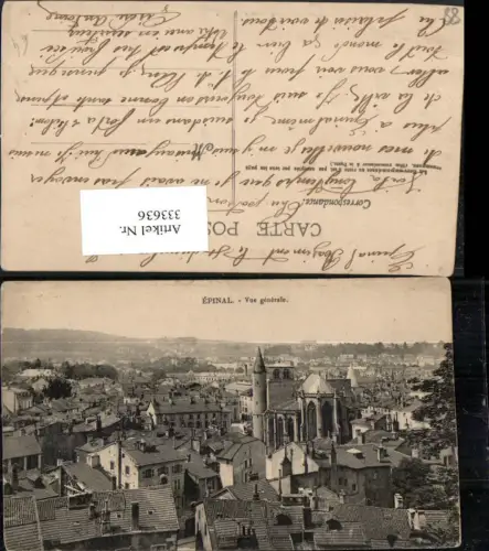 333636,Lothringen Vosges Epinal Vue generale Totale Kirche