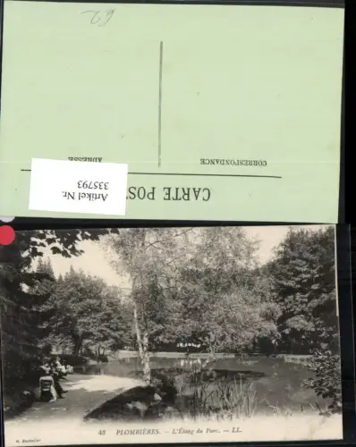 335793,Lothringen Vosges Plombieres-les-Bains L'Etang du Parc Park