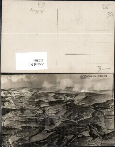 337304,Künstler Ak A. Ruep Lothringen Meuse Saint Mihiel u. seine Umgebung Lagekarte