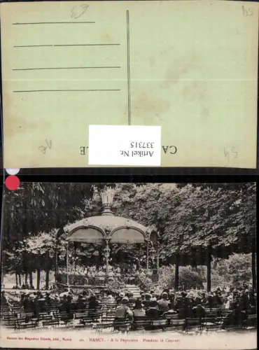 337315,Lothringen Meurthe-et-Moselle Nancy A la Pepiniere Pendant le Concert Pavillon Musik Konzert